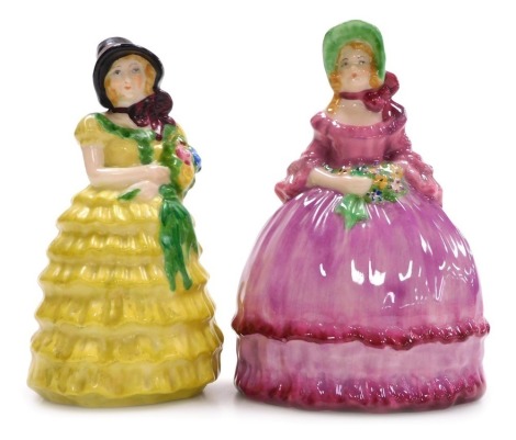 Two Goss porcelain figures, modelled as Gwenda and Bridesmaid.