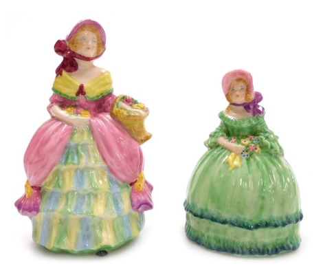 Two Goss porcelain figures, modelled as Lady Rose and Gwenda.