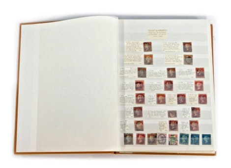 Stamps. GB.- QV - QEII. A curated album rich in early issues, including 1d reds, 2d blues, multiple KGV examples, including colour and watermark variants, most postally-used, hingelessly-mounted (c.800+)