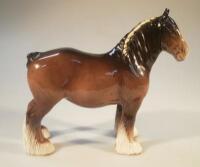 A Beswick figure of a shire horse.