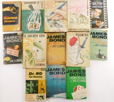 Flemming Ian. Thunderball, 1961, On Her Majesty's Secret Service, 1963, and You Only Live Twice, 1964, The Man with the Golden Gun, 1965, first editions, original boards, dust jackets, not price clipped, page edges a little soiled, 8vo, vid; chd nine othe - 2