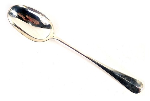 A Queen Elizabeth II silver fiddle pattern serving ladle, with a reeded bowl, maker AHN, London 2001, 5oz.