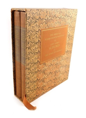 John James Audubon. The birds of America, volumes 1 and 2, with original watercolour paintings, in marbled outer case.