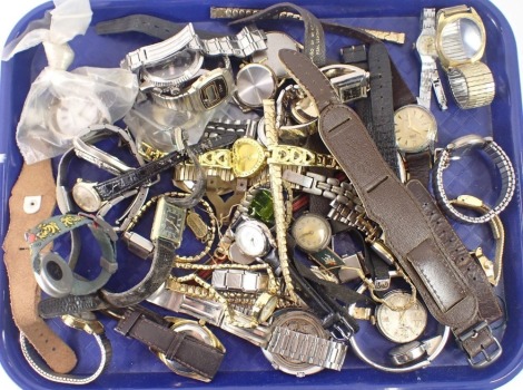 Assorted ladies and gentleman's wristwatches, to include Sekonda, Timex, Tasa, Roya, and others. (1 tray)