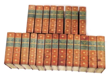 Dickens (Charles). The Works, with sketches by Boz, 21 vols, published by Chapman and Hall Limited, London 1901.