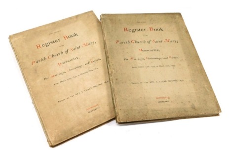 Clare Hudson (Rev. J.Ma.Ed). The First and Second Register Book of the Parish Church of St Mary, Horncastle, for Marriages, Christenings, and Burials, 1559-1683, printed Horncastle 1892 and 1896.