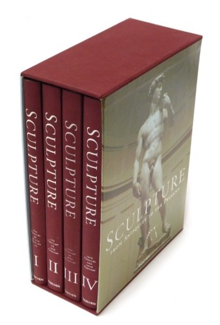 Bruneau (Philippe et al). Sculpture, The Great Art of Antiquity from the 8th Century BC to 5th Century AD, 5th Century to 15th Century, 15th Century to 18th Century, and 19th Century and 20th Century, 4 vols, with slipcase, published by Taschen, Koln, 199