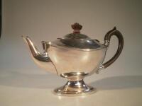 A George V ovoid silver teapot by Mappin & Webb