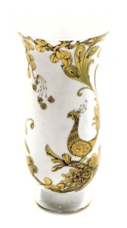 A Kaiser porcelain Serenade pattern vase, gilt decorated against a white ground, printed marks, 21cm high.