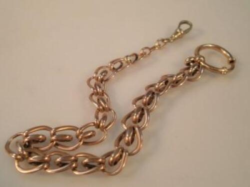 A Victorian fancy link Albert watch chain