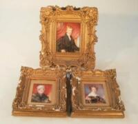 Three 19thC portrait miniatures