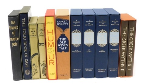 Books. Folio Society, comprising Coward (Noel) The Cream of, The Folio Book of Days, Porter (Roy) The History of England, 4 vols, Bennett (Arnold) The Old Wives' Tale, The Folio of Theology of Humour, The Greek Myths vols I & II, The Pick of Punch, and Th