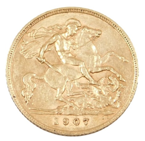 An Edward VII gold half sovereign 1907, 4.0g.