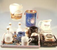 Breweriana - A Bells commemorative Royal decanter for the Queen Mother's 90th Birthday and various o