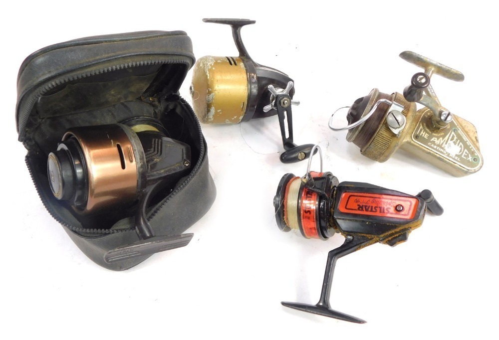 An Ambidex casting reel, together with further fixed spool and closed faced  fishing reels.