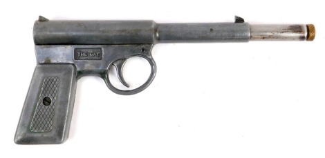 A TJ Harrington & Son Gat air pistol, grey metal finish.