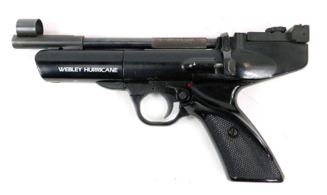 A Webley Hurricane .22 calibre air pistol.