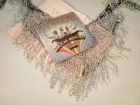 Beatles Interest - Beatles Magical Mystery EP with two singles and a decorative beaded scarf.