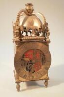 A George VI ceremonial brass lantern clock by Duvall of London