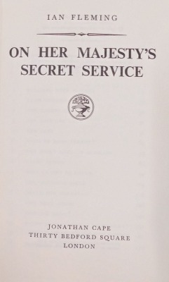 Fleming (Ian). The Spy who Loved Me, published by Jonathan Cape, seventh impression 1965, On Her Majesty's Secret Service, published by Jonathan Cape, second impression 1963. (2 vols) - 6