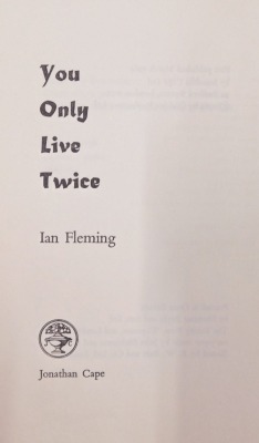 Fleming (Ian). You Only Live Twice, published by Jonathan Cape, first edition 1964, with original dust jacket and later rare misprinted dust jacket post 1971. - 3