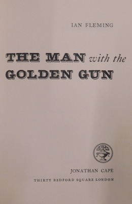 Fleming (Ian). The Man with the Golden Gun, published by Jonathan Cape, first edition 1965, green marbled end papers. - 3