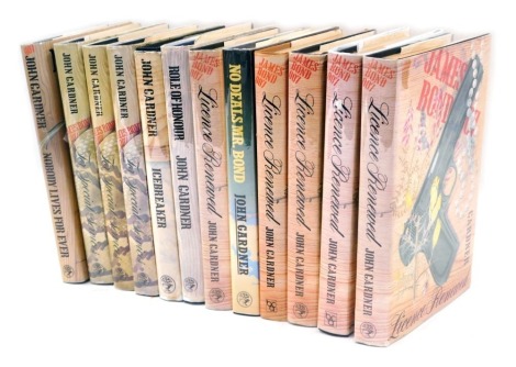 Gardner (John). James Bond novels, comprising License Renewed, 1981, first edition, 1981 reprint (2 copies), 1981 Book Club editions (2), For Special Services, 1982, first edition (3 copies), Icebreaker, 1983, first edition, Role of Honour, 1984, first ed