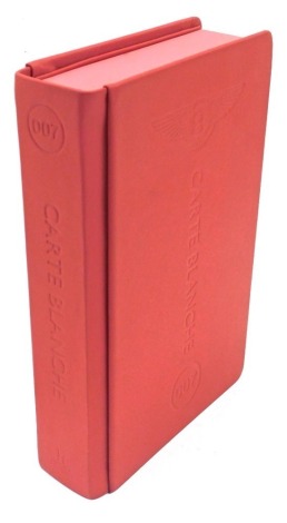 Deaver (Jeffrey). James Bond Carte Blanche, Red Bentley "leather" edition with silver 007 bullet, number 204, published by Hodder & Stoughton 2011.