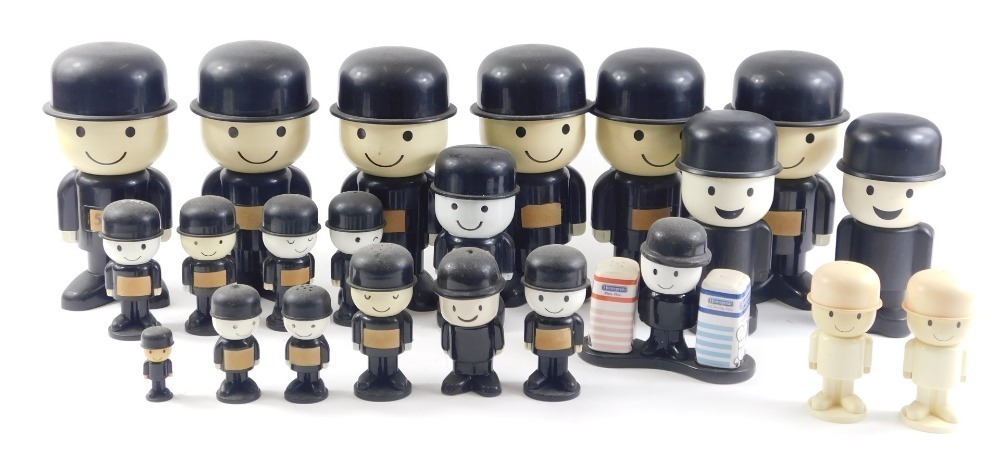 22cm Example A quantity of plastic Homepride storage jars, various sizes and types ...