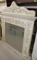 A white marble fire place