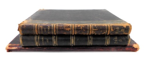 Three 19thC books, comprising Prescot Division 1892 map, and Holme (Charles) Peasant Art in Sweden, Lapland and Iceland, 1 volume, and Holme (Charles) Peasant Art in Italy. (3)