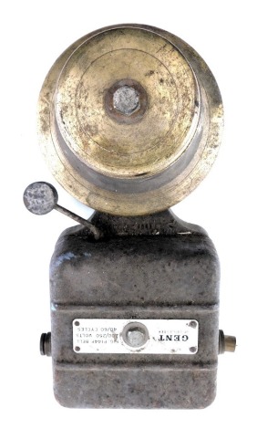 A Gent of Leicester industrial or factory powered bell.