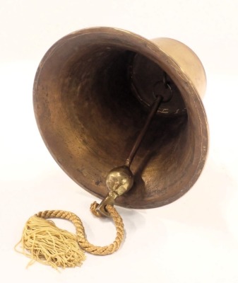 A brass ship's bell, 16cm high. - 2