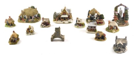 A quantity of Lilliput Lane cottages, various types to include The Drayman, Mother Hubbard's, etc., boxed. (3 trays)