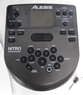 An Alesis Nitro mesh eight piece electronic drum kit, boxed. - 5