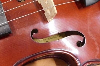 A Stentor student II violin, with bow and fitted case. - 2