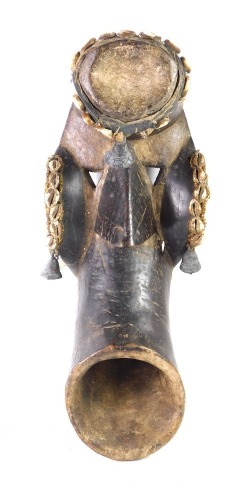 An African tribal Wee Kran Chief's divination mask, Liberia circa 1930, 49cm high.