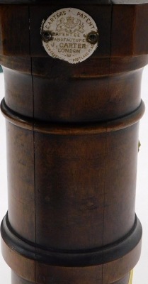 A Victorian Carter's patent invalid table, the rectangular adjustable top, on a turned column and star shaped base, with castors, 80cm wide. - 2