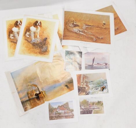 A group of loose prints, to include after Steven Roberts, The Cheetah's, unmarked print of ships, and a group of prints after Spencer Roberts.