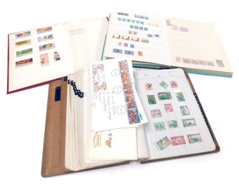 Philately. GB, Commonwealth and World stamps, in three albums, together with first day covers, etc. (a quantity)