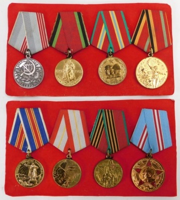 A group of Soviet Union medals, with ribbons (8), together with Third Reich badges, Australian badges, World War One British War medal named to Pte. G.Battelley Norfolk Regiment, 3-6833, etc. - 2