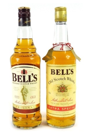Two bottles of Bell's Scotch whisky, comprising The Original 70cl bottle and The Extra Special 75cl bottle. (2)