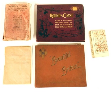 Books. Round the Coast, published by George Newnes Ltd, London 1895, Kelly's Directory of Leicestershire and Rutland 1922, and Lincs with Old Nottingham, Historical Notes by J Holland Walker, Nottingham and Derby District map.