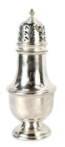 An Elizabeth II silver sugar sifter, of baluster form, Adie Brothers, Birmingham 1961, 3.05oz.