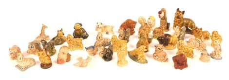 Wade Whimsies, various animals, together with Disney dogs, including Lady from Lady and the Tramp. (a quantity)