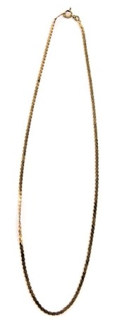 A 9ct gold S link necklace, 44cm long, 4g.