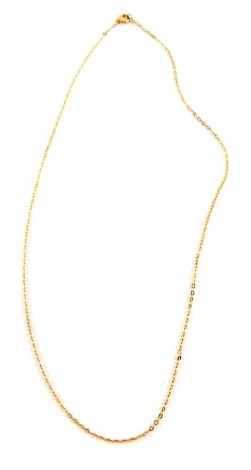 A fancy link neck chain, yellow metal stamped 9ct, 44cm long, 1.7g.