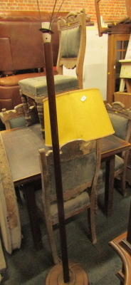 A group of furniture, to include dining chair, oak standard lamp, extending dining table, etc. (a quantity)