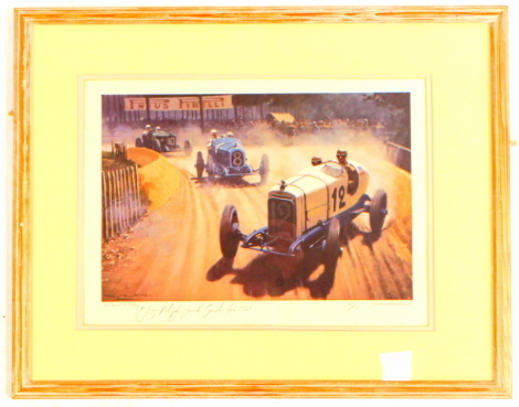 After R A Nockolds. Fuming Murphy Grand Prix 1921 limited edition print, 95/100, 20cm x 30cm, in modern frame.