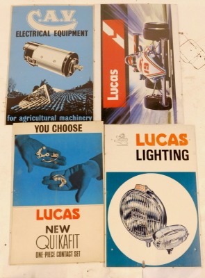 Lucas advertising posters, including Lucas Generators, Lucas New Quick one piece contact set, Lucas Lighting, Lucas Lamps, etc. (8) - 2